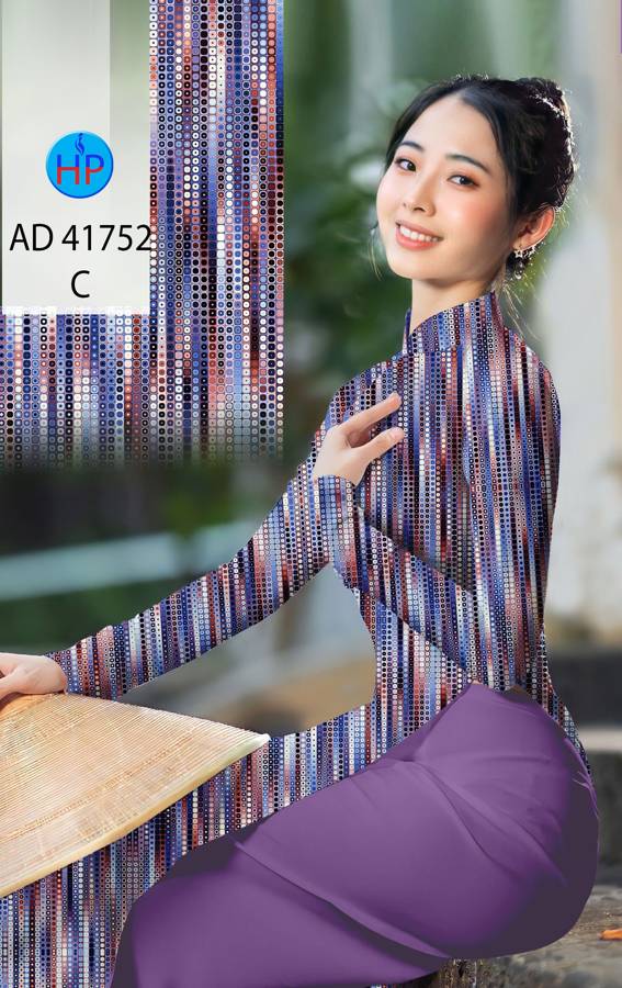 Vải Áo Dài Hoa Văn AD 41752 10